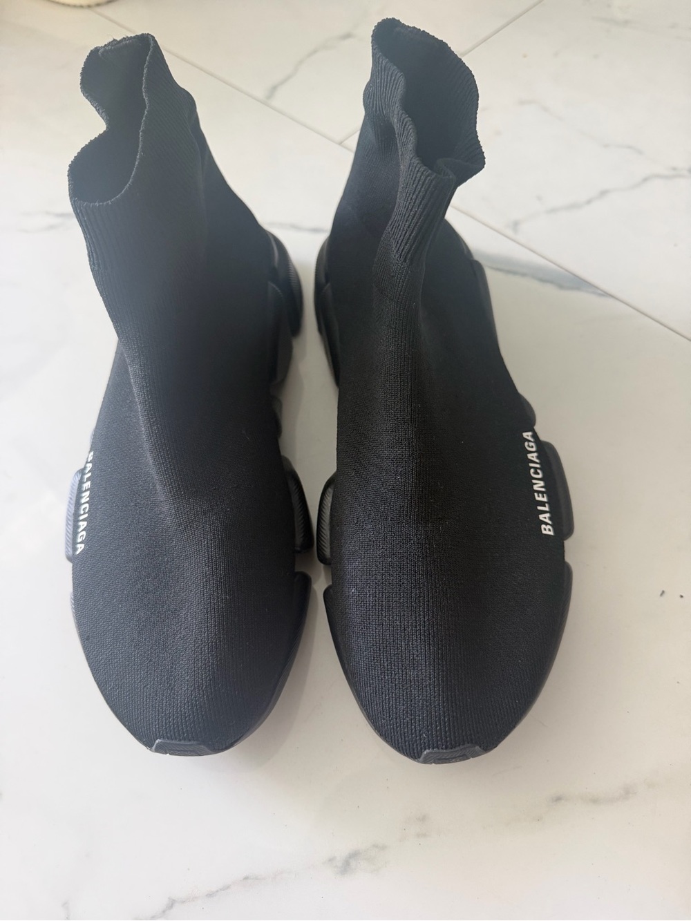 Balenciaga Black Sock-Style Speed Trainer Sneakers